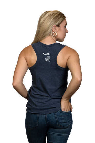 Nine Line Apparel Tank Top in Navy from back